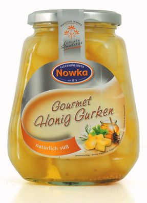 Nowka Gourmet Honig Gurken natürlich süß servierfertig 530g