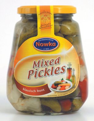 Nowka Mixed Pickles klassisch bunte Mischung servierfertig 530g