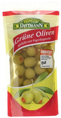 Feinkost Dittmann Oliven gefüllt mit Paprikapaste, 10er Pack (10 x 250g)