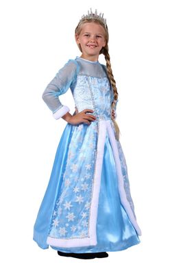 Kostüm Schneekönigin Eisprinzessin Schneeflocke blaue Prinzessin Kinder Fasching
