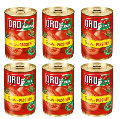 ORO di Parma passiert und geschälte Tomaten Dose 425g 6er Pack