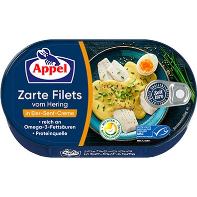 Appel Heringsfilets in klassischer feinwürzigen Eier Senf Creme 200g