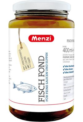 Menzi Fisch Fond Grundlage für raffinierte Fischgerichte 400ml