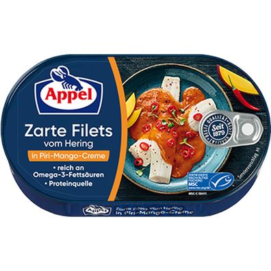 Appel Heringfilets in fruchtig scharfen Piri Mango Creme 200g