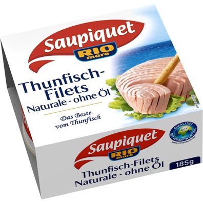 Saupiquet Thunfisch Filets naturale ohne Oel Premiumualitaet 185g