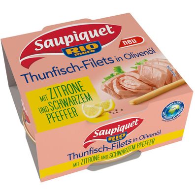 Saupiquet Thunfisch Filets Olivenöl Zitrone und schwarzem Pfeffer 130g