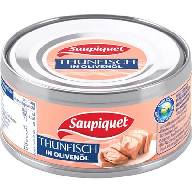 Saupiquet Thunfisch in Olivenoel Thunfischstücke in der Dose 185g