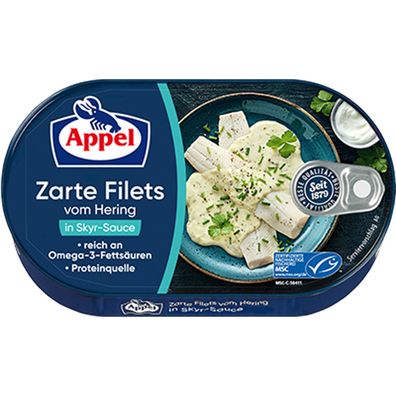 Appel Heringsfilets in Skyr Sauce mit aromatischen Kräutern 190g