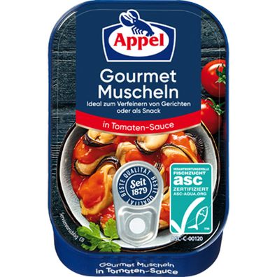 Appel Gormet Muscheln in fruchtiger Tomaten Sauce zum verfeinern 100g