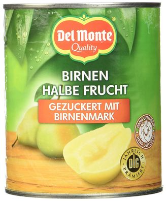 Del Monte Birnen halbe Frucht gezuckert mit Birnenmark 825g 6er Pack