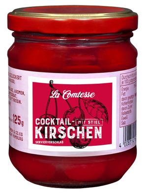 La Comtesse rote Cocktail-Kirschen 225g