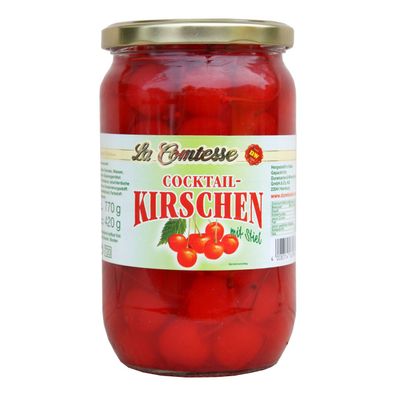 La Comtesse rote Cocktail-Kirschen 420g