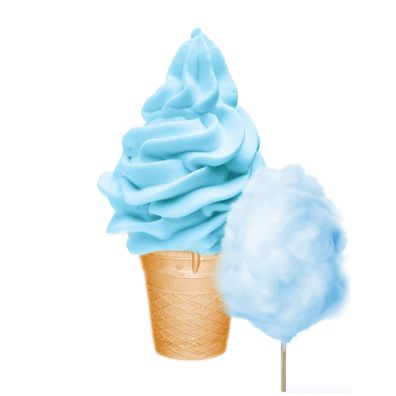 Blaue Zuckerwatte Eis | Softeispulver