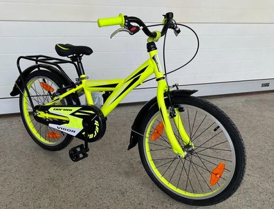 20 Zoll Kinderfahrrad Fahrrad Jungenfahrrad Rücktrittbremse Neon Gelb Neu