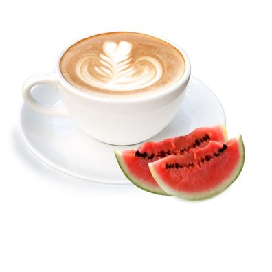 Cappuccino mit Wassermelone Geschmack