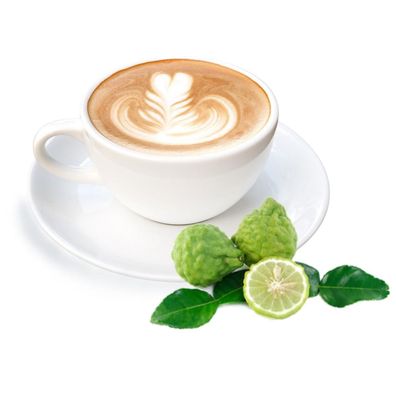Cappuccino mit Yuzu Frucht Geschmack