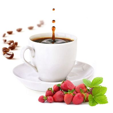 Espresso mit Erdbeere Geschmack
