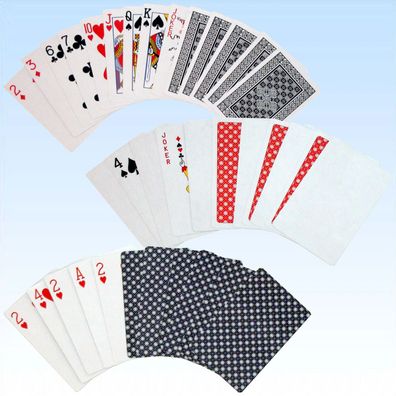 3 Kartenspiele mit Trickkarten für Kartentricks Zauberartikel Zauberei Trick
