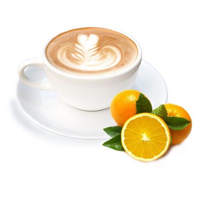 Cappuccino mit Orange Geschmack