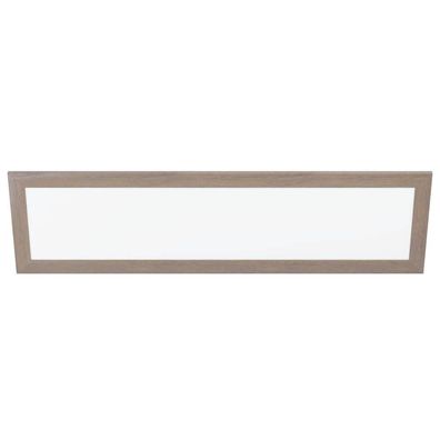 EGLO Piglionasso LED Deckenleuchte Holz weiß, dunkelbraun 4700lm 4000K 124,5x34,5x5,5