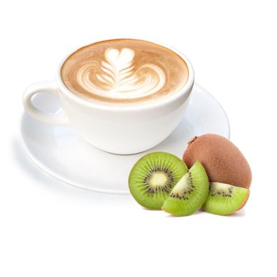 Cappuccino mit Kiwi Geschmack