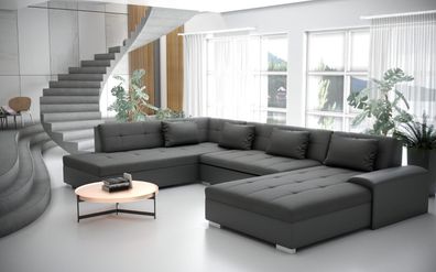 Liberto U Couchgarnitur Sofa Couch Wohnlandschaft mit Schlaffunktion