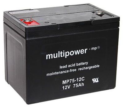 Multipower - MP75-12C - 12 Volt 75Ah Pb