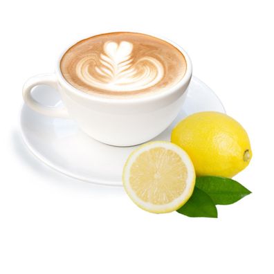 Cappuccino mit Zitrone Geschmack