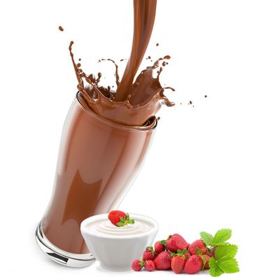 Kakao mit Erdbeerjoghurt Geschmack