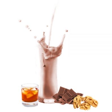 Schoko Rum Gianduja Nuss Geschmack - Milchshake Pulver