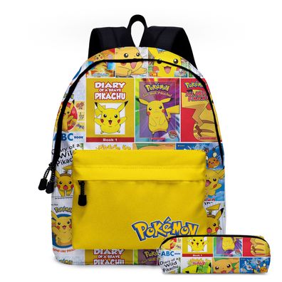 40x17x30cm Pikachu Anime Pokémon Rucksack Herren Damen Backpack Schultasche