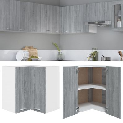 vidaXL Eck-Hängeschrank Grau Sonoma 57x57x60 cm Holzwerkstoff