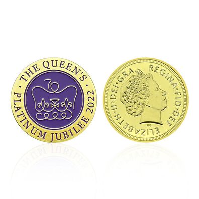 Gedenkmedaille Queen Elisabeth zum 70th platinum (CM1797)
