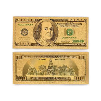 100 USA Dollar Goldfolie Banknote (CM1800)