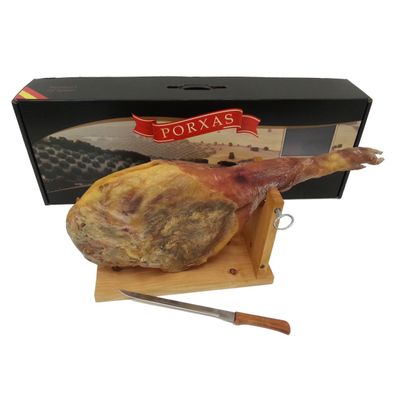 Porxas Spanischer Serrano Schinken ganz mit Halter und Messer 4500g