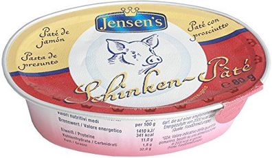 Jensens Schinken Pate Patete aus Schweinfleisch Leber würzig 80g