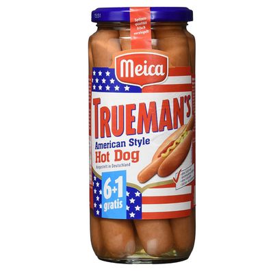 Meica Truemans American Style 7 leckere Hot Dog Würstchen 350g