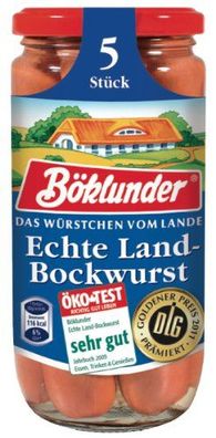 Böklunder Echte herzhafte Land Bockwurst in Eigenhaut 5 Stück 380g