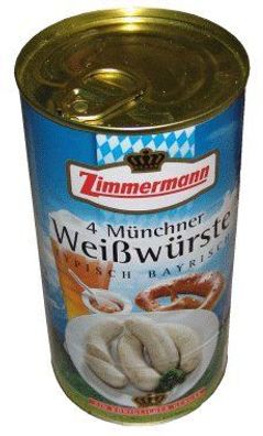 Zimmermann Typische Bayriche 4 Münchner Weißwürstchen Klassicker 530g