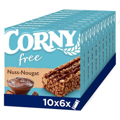 Corny Müsliriegel free Nuss Nougat ohne Zuckerzusatz 120g 10er Pack