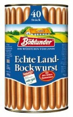Land-Bockwurst in Eigenhaut Die Wurst vom Lande 40 Stück 3300g