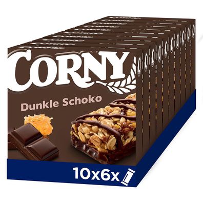 Corny Dunkle Schoko mit Edelkakao Schoko Müsliriegel 10er Pack