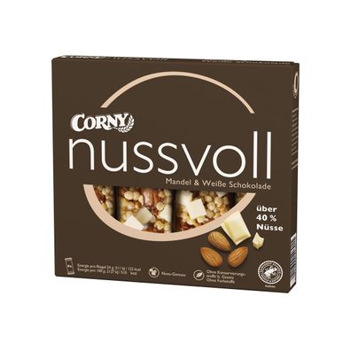 Corny nussvoll Mandel und Weiße Schokolade 4 Müsliriegel 96g