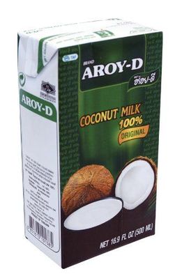 Kokosmilch Aroy-D natürliche Kokusmilch zum Backen und Kochen 500ml 6erPack