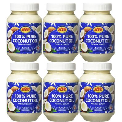 KTC Pure Coconutoil reines Kokonussöl Premium Qualität 500ml 6er Pack