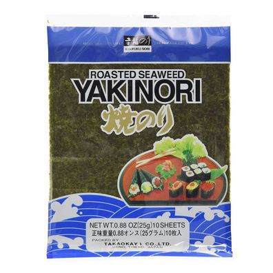 Yaki Nori Seealgenblätter geröstet getrocknet für Sushi Takaokaya 25g