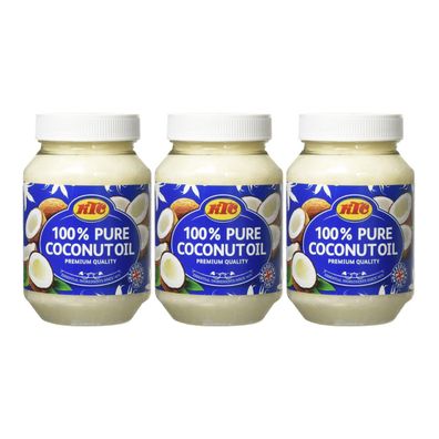 KTC Pure Coconutoil reines Kokonussöl ideal zum Braten 500ml 3er Pack