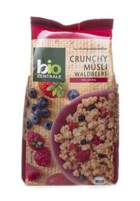 biozentrale Crunchy Müsli Waldbeere 375g 3er Pack