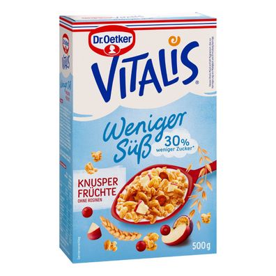 Dr. Oetker Vitalis weniger süß Knusper mit trockenen Früchten 500g
