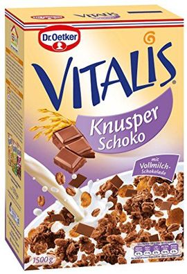 Dr. Oetker Vitalis Knusper Schoko Müsli mit Vollmilch Schokolade1500g